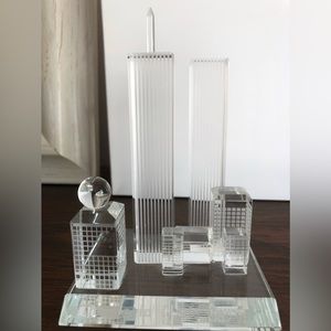 ✨World Trade Center✨Vintage Crystal Figurine Rare! 🌆✝️🏙️🇺🇸